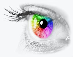 oeil arc en ciel